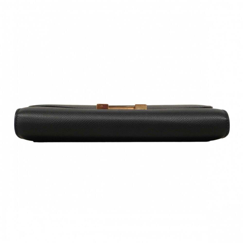 Hermes Constance Tougo Wallet/Shoulder Wallet, Veau Epsom Leather, Black/Pink... - Picture 3 of 8